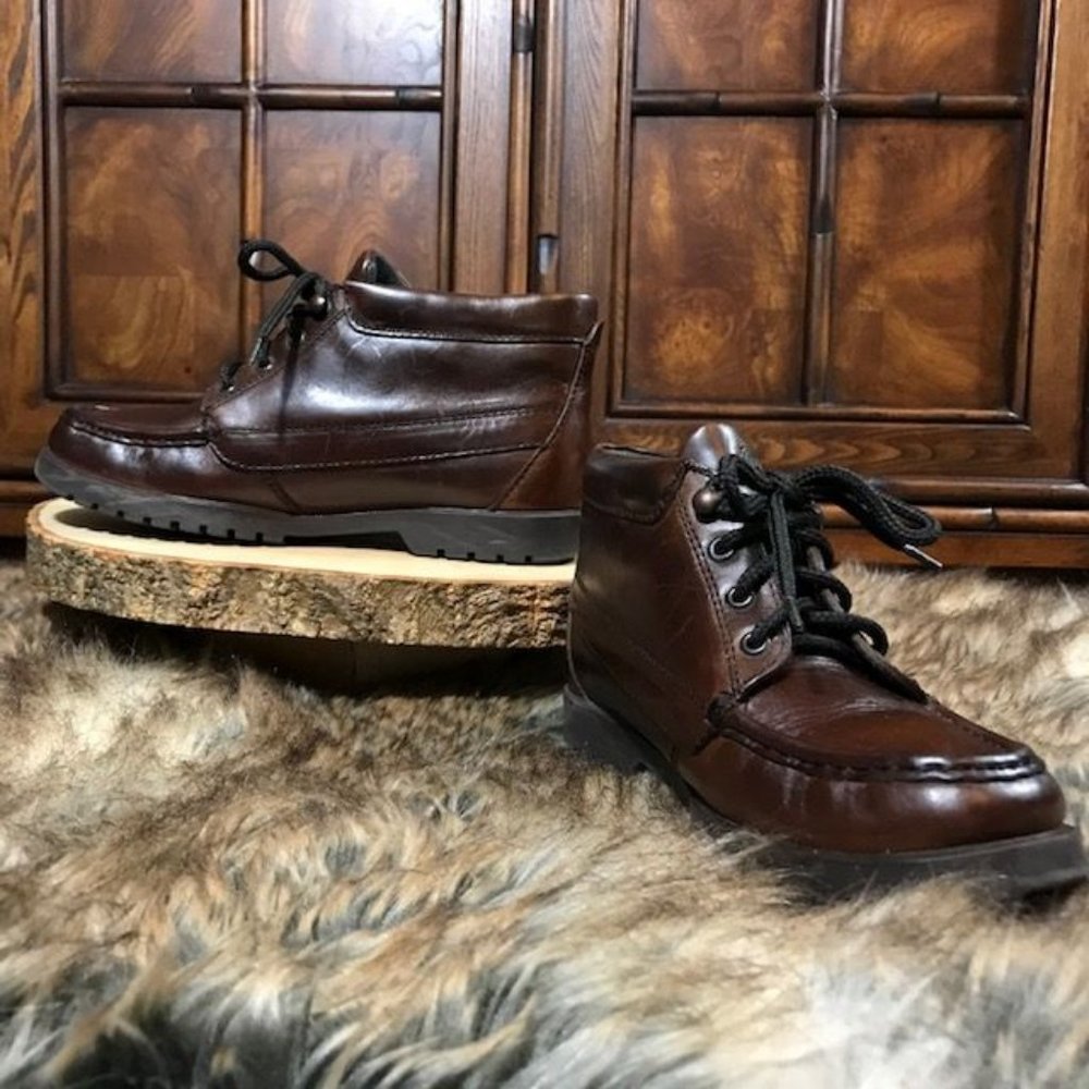 Natural Sport Bark Brown Genuine Leather Distressed Hiker Boot